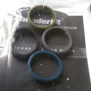 ThunderFit Silicone Wedding Rings for Men - 4 pack